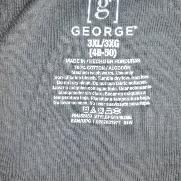 Lot of 6 Men’s [g] George 3XL (48-50) 100% Cotton Boxer Briefs - Picture 4 of 4